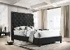 Clearance Contemporary Black Velvet King Upholstered Bed - Chantilly