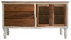 Brown and Whitewashed Storage Cabinet - Rock Valley