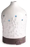 White Embossed Willow Airome Oil Diffuser
