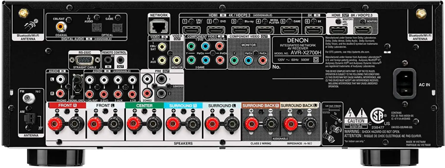 DENON AVR-X2700H Denon AVR-X2700H 8K Ultra HD 7.2 Channel AV Receiver-2