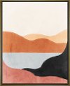 Clearance Silent Moment Multi Color Hand Embellished Canvas Wall Art in Floater Frame