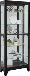Onyx Black Tall Curio Cabinet