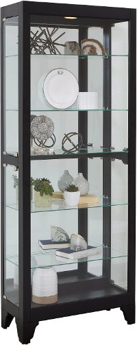 Onyx Black Tall Curio Cabinet
