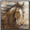 Clearance Victory Lap Horse Hand Embellished Canvas Art in Floating Frame