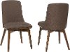 Mid Century Modern Brown Upholstered Dining Room Chair - Santana