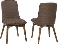 Mid Century Modern Brown Upholstered Dining Room Chair - Santana