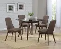 Mid Century Modern Dark Brown 5 Piece Dining Set - Santana