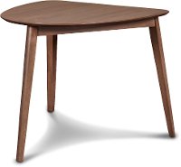 Mid Century Dark Walnut Triangular Dining Room Table - Ollie-1