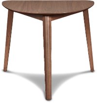 Mid Century Dark Walnut Triangular Dining Room Table - Ollie-2