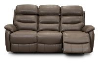 Dark Taupe Leather Contemporary Power Reclining Sofa - Neff-2
