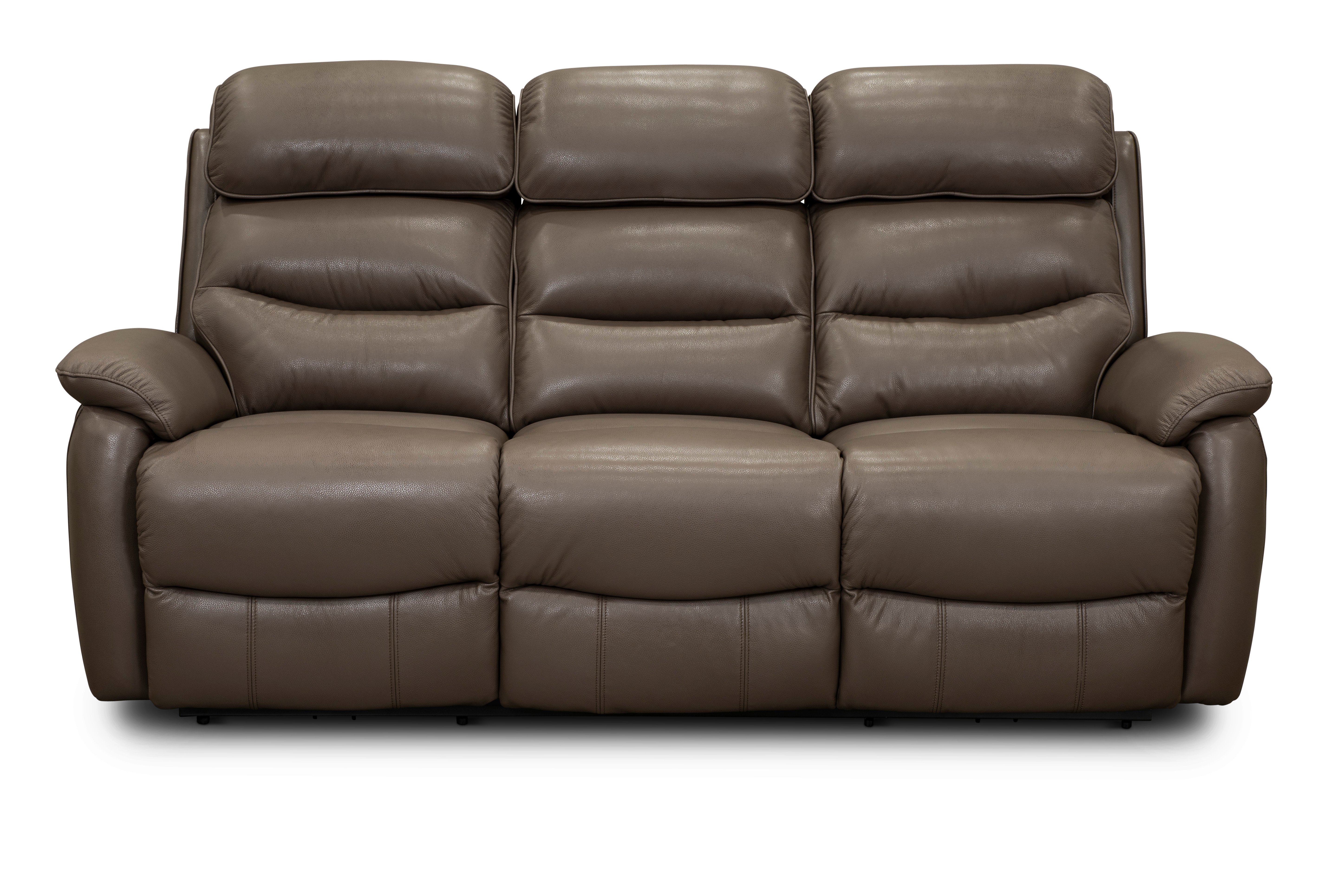 Neff Dark Taupe Leather Contemporary Power Reclining Sofa-1