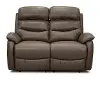 Clearance Neff Dark Taupe Leather Contemporary Power Reclining Loveseat