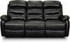 Black Leather Contemporary Power Reclining Sofa - Neff