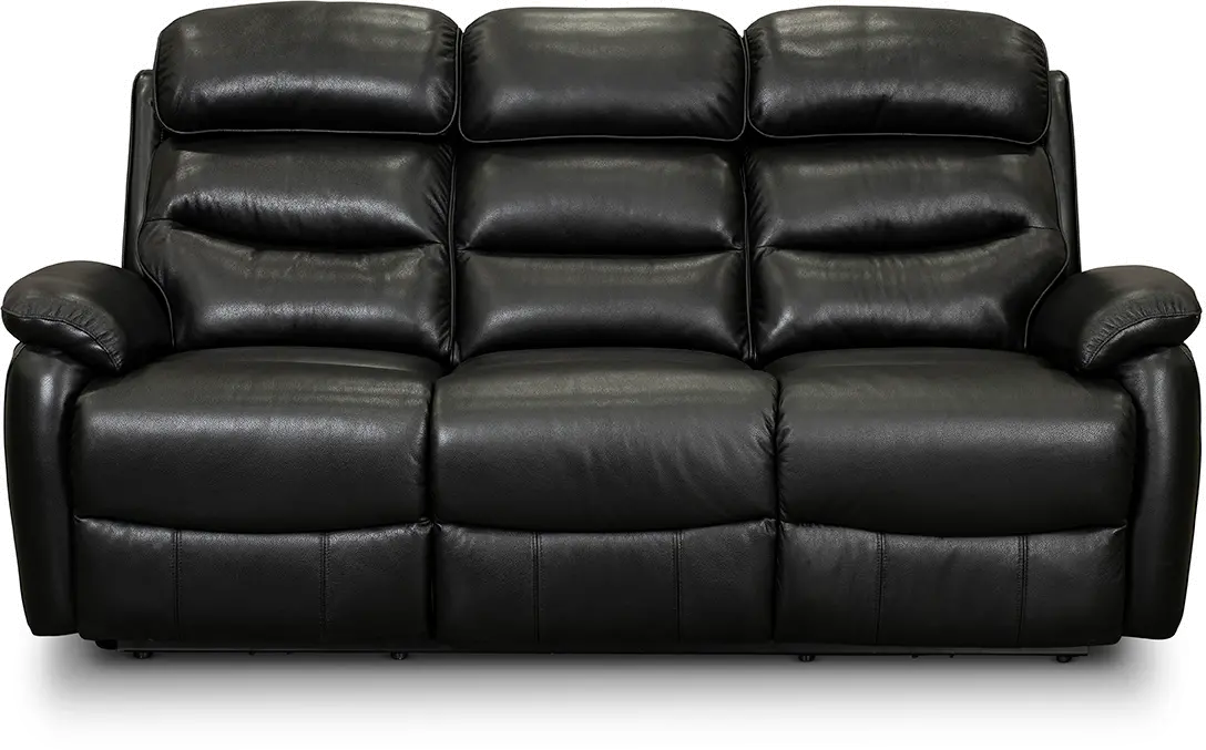 Neff Black Leather Power Reclining Sofa-1