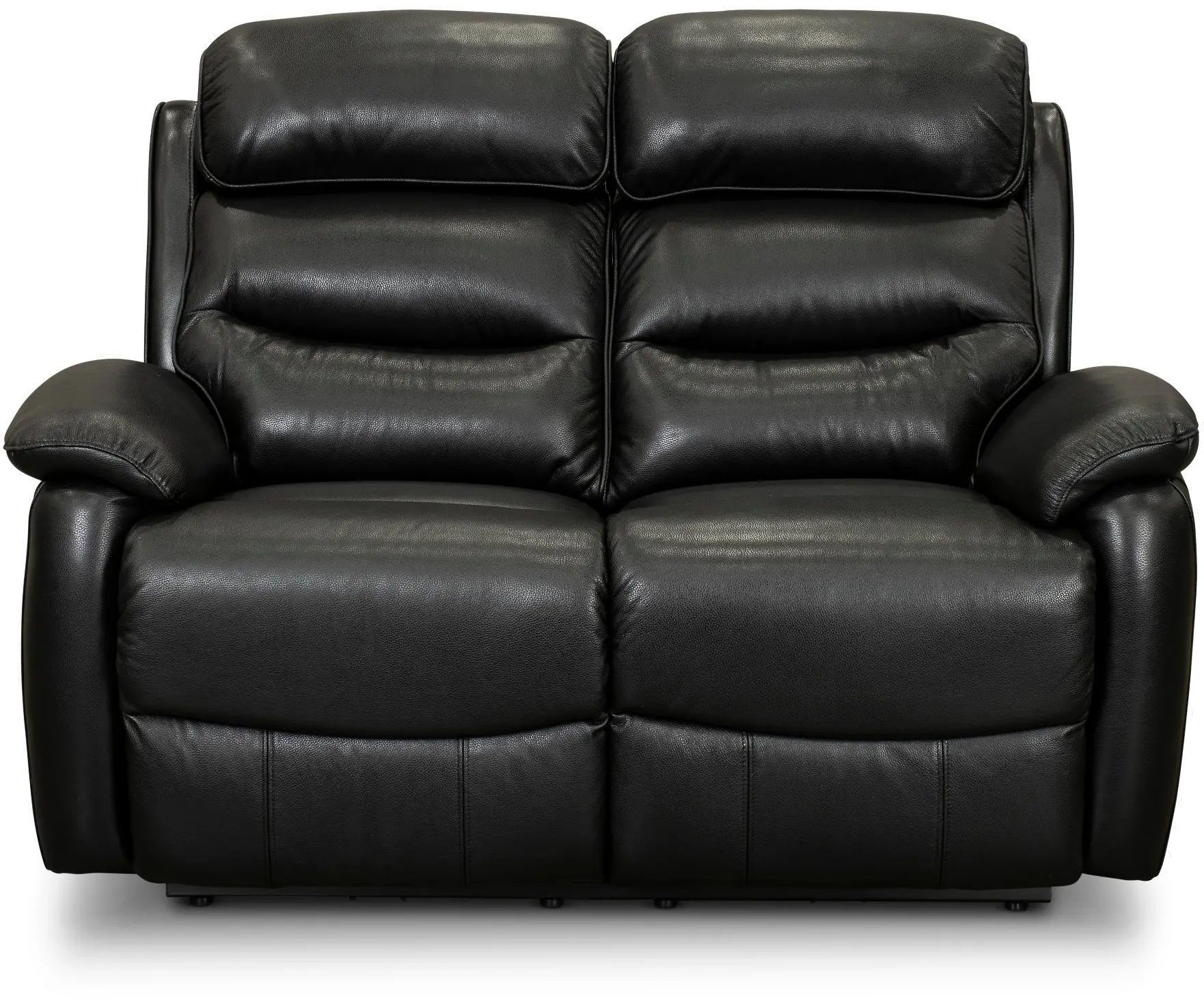 Neff Black Leather Contemporary Power Reclining Loveseat-1