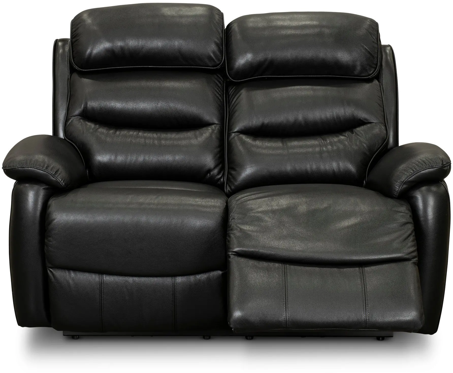 Neff Black Leather Contemporary Power Reclining Loveseat-2