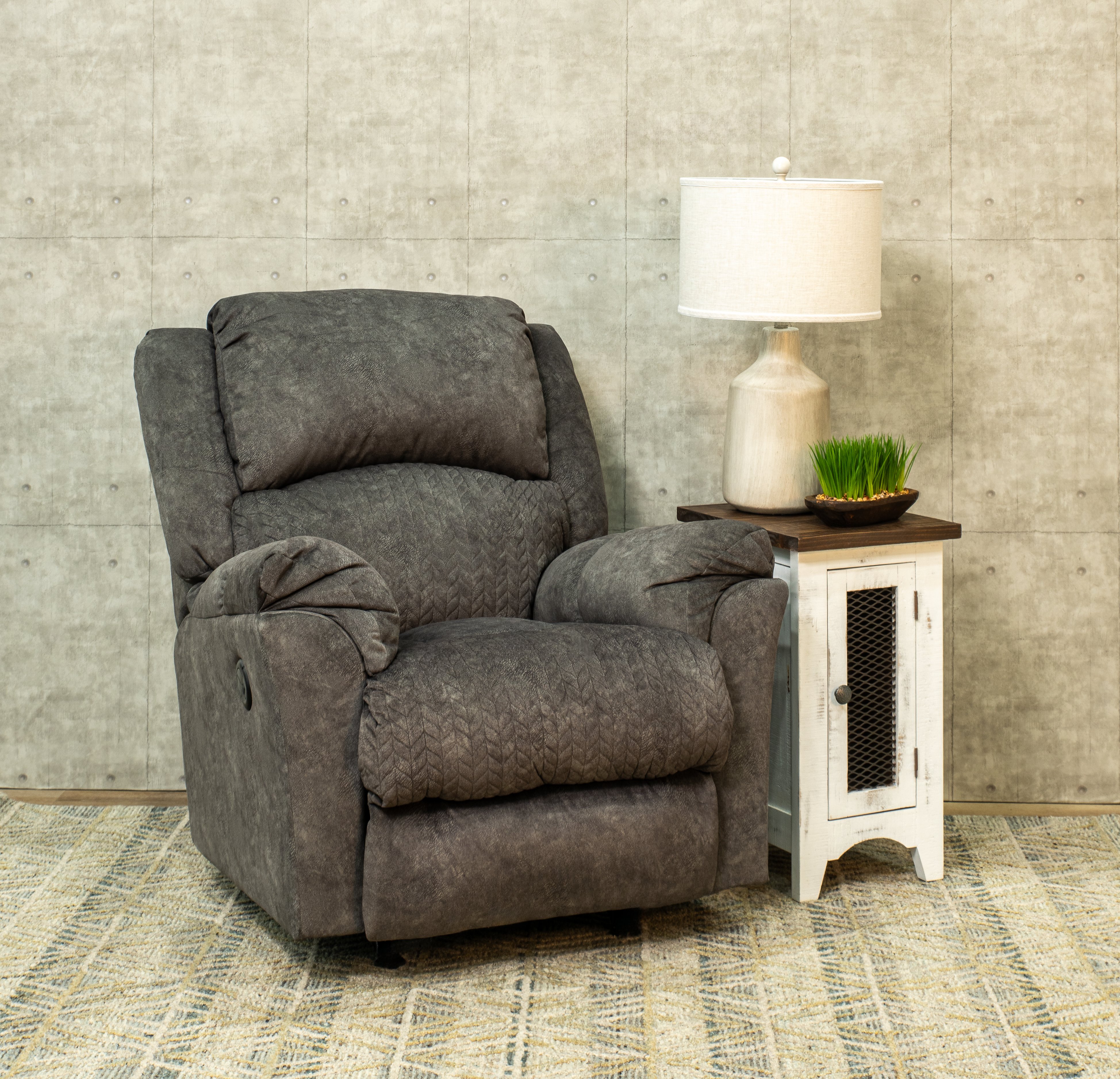 Graphite Gray Power Rocker Recliner - Malloy-2