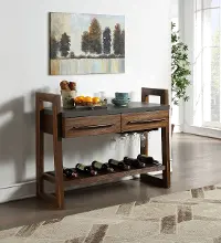 Modern Rustic Brown Dining Server - Forge
