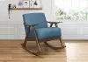 Waithe Blue Exposed Wood Rocking Chair