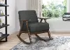 Waithe Dark Gray Exposed Wood Rocking Chair