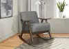 Waithe Gray Exposed Wood Rocking Chair