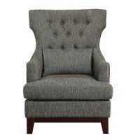 Transitional Brown-Gray Upholstered Accent Chair - Adriano-2