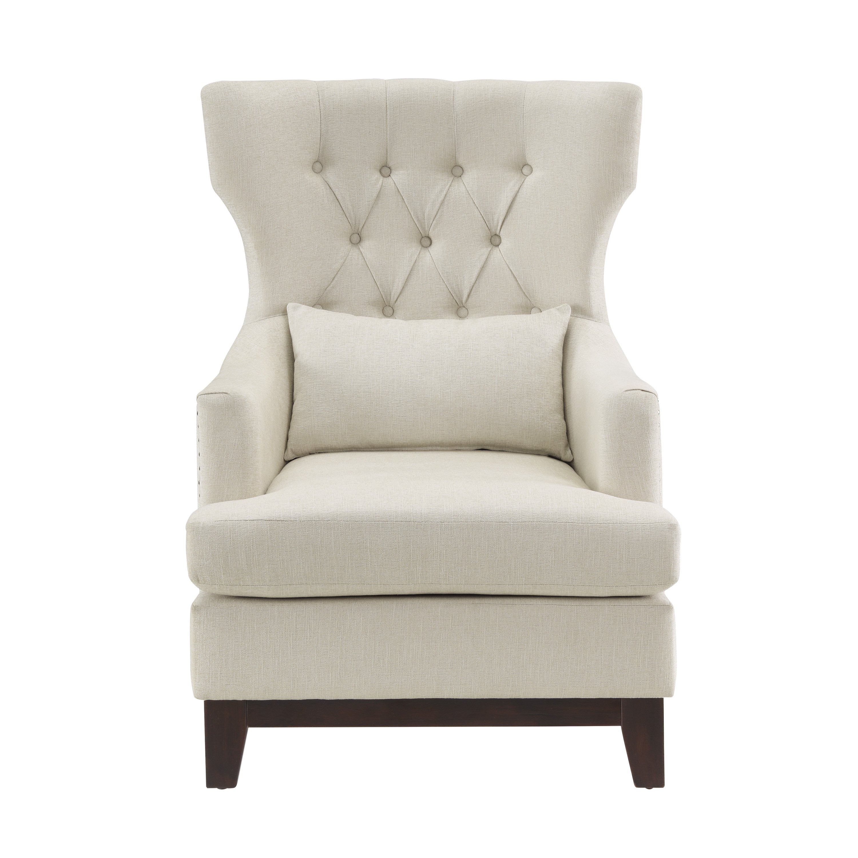 Transitional Beige Upholstered Accent Chair - Adriano-2