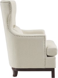 Transitional Beige Upholstered Accent Chair - Adriano-3