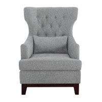 Transitional Light Gray Upholstered Accent Chair - Adriano-2