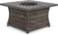 ARX1400P01/2PCFRPT Trenton Wicker Slat Top Fire Pit