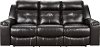 Contemporary Black Reclining Sofa - Kempton