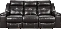 Kempton Black Reclining Sofa