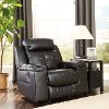 Kempton Contemporary Black Rocker Recliner