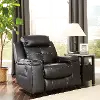 Kempton Contemporary Black Rocker Recliner