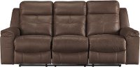 Contemporary Coffee Brown Reclining Sofa - Jesolo