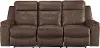 Jesolo Contemporary Coffee Brown Reclining Sofa