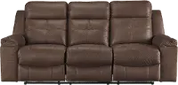 Jesolo Contemporary Coffee Brown Reclining Sofa