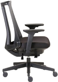 Contemporary Black Mesh High-back Office Chair - Boss-2