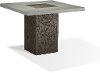 Dark Brown and Concrete Square Dining Room Table - Modesto