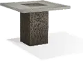 Modesto Dark Brown and Concrete Square Dining Room Table