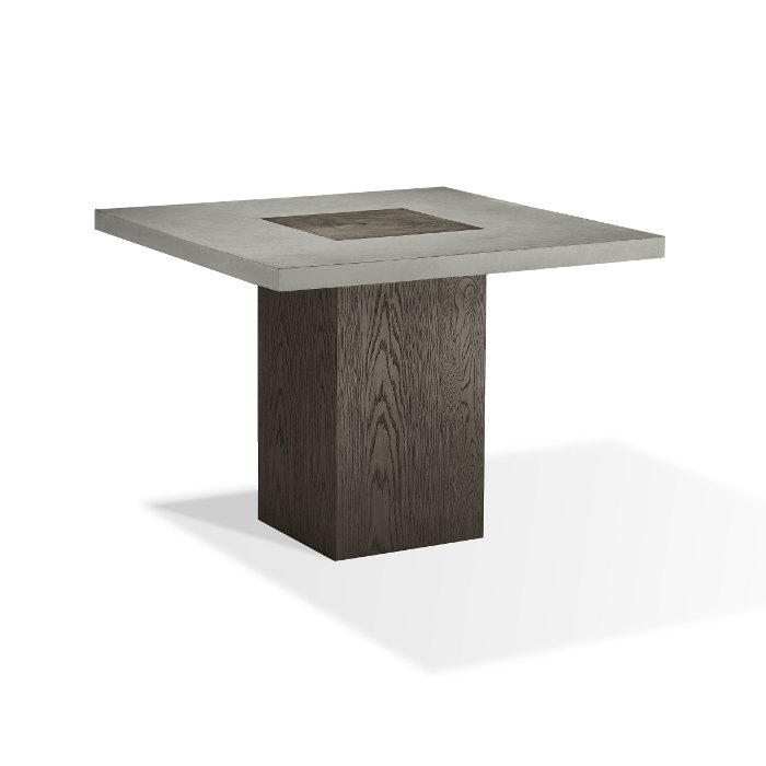 Modesto Dark Brown and Concrete Square Dining Room Table