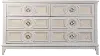 Clearance Traditional Pearl White Dresser - Crystal View