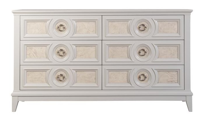 Traditional Pearl White Dresser - Crystal View