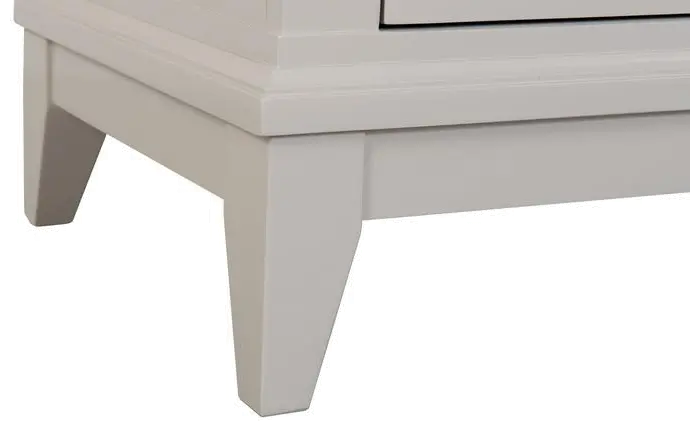 Traditional Pearl White Chest of Drawers - Crystal View-4