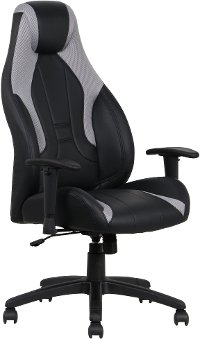 Black and Silver Gaming Chair - Commander