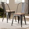 150-9128-RCW Melville Gunmetal Gray Metal Dining Room Chair