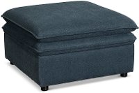 Contemporary Eclipse Navy Blue Ottoman - Biggie