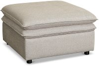 Contemporary Storm Light Gray Ottoman - Biggie