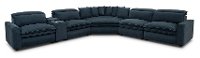 Eclipse Navy Blue Power Reclining Sectional with XL Wedge - Biggie-1