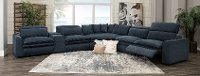 Eclipse Navy Blue Power Reclining Sectional with XL Wedge - Biggie-3